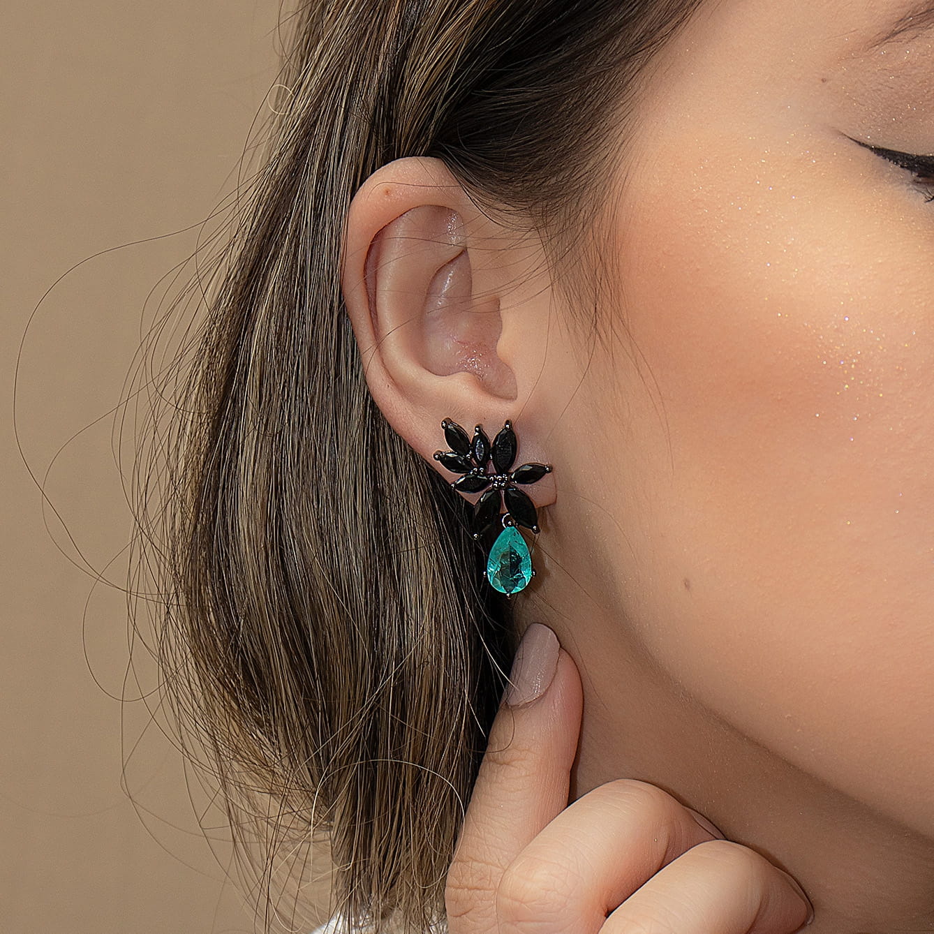 EarCuff Navetes Gota Turmalina