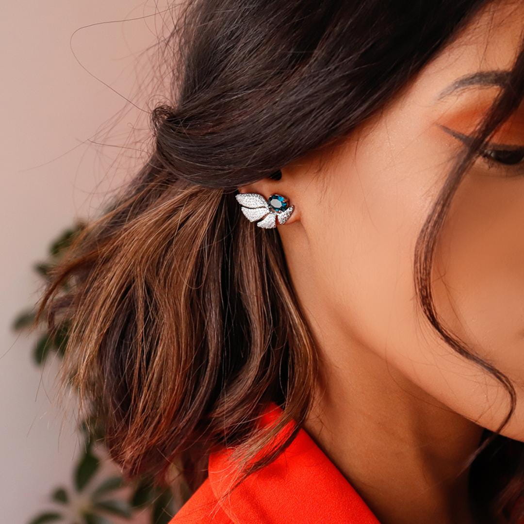 Brinco EarCuff Asa Azul