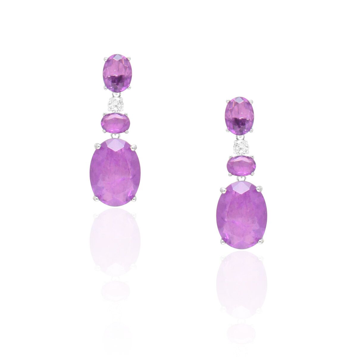 Brinco Pedras Ovais Ultra Violet