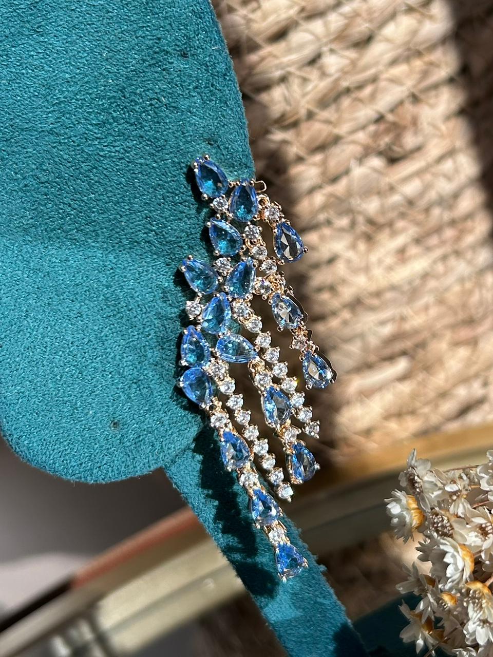 Brinco EarCuff Franjas Tanzanita