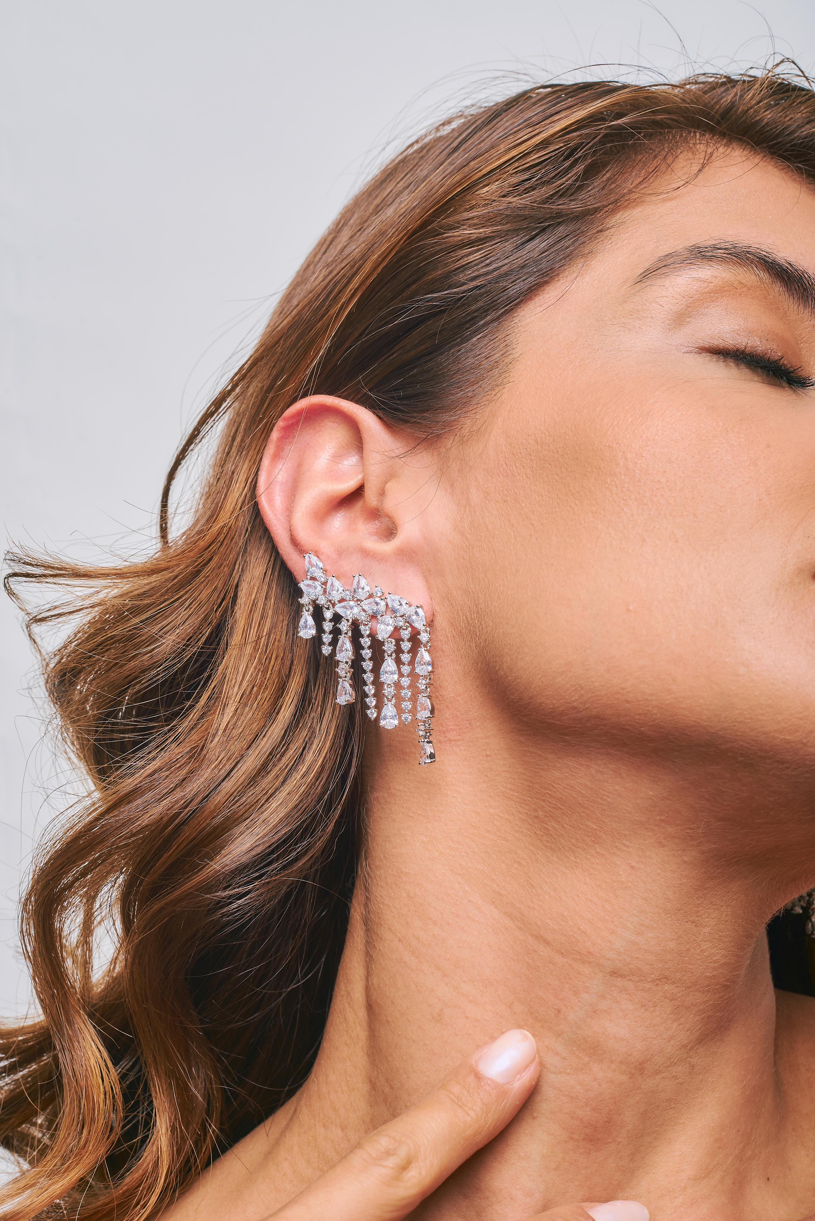 Brinco EarCuff Franjas Tanzanita