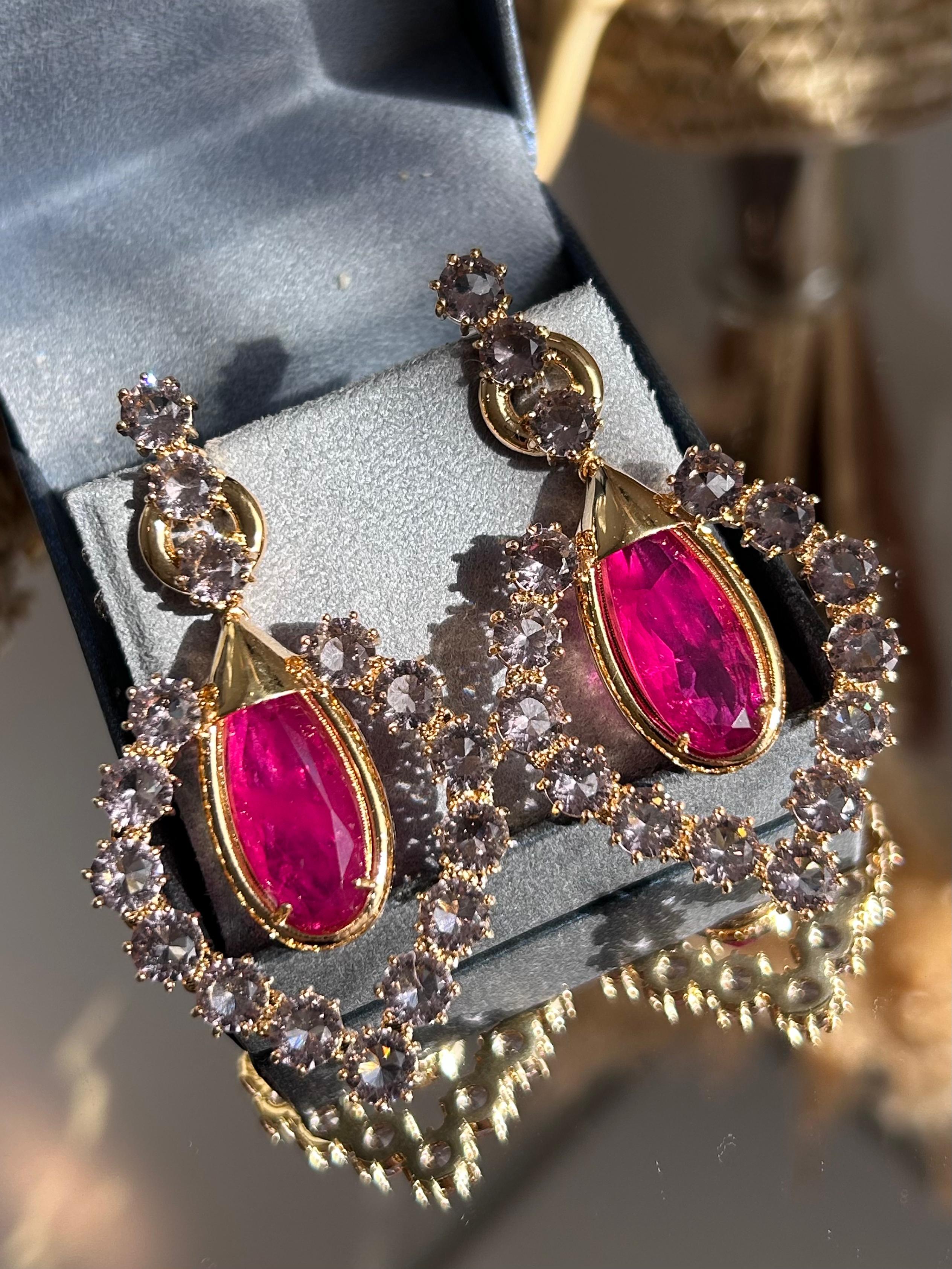 Conjunto Anel e Brinco Samia Pink