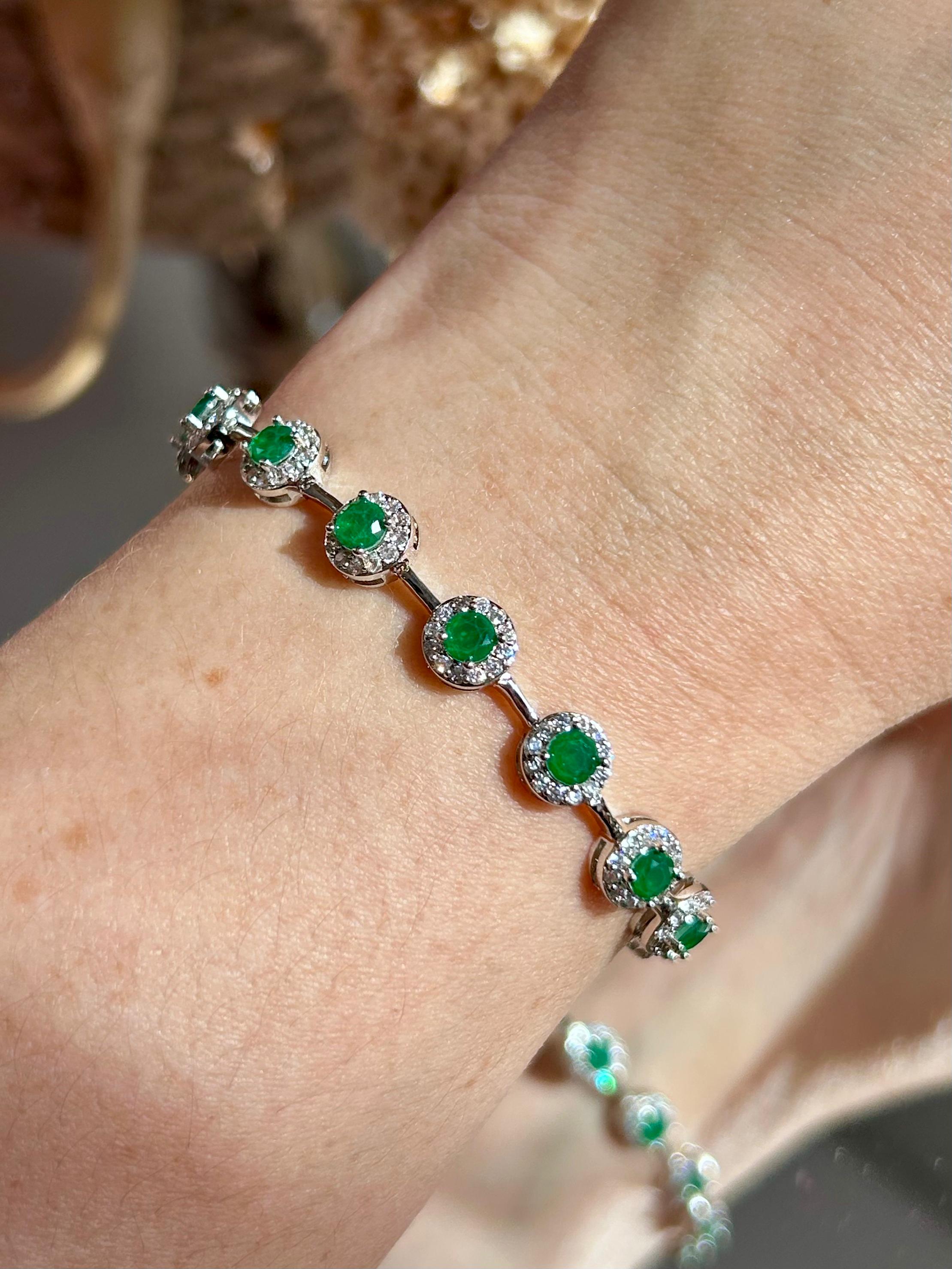 Pulseira Riviera Redonda Verde Esmeralda