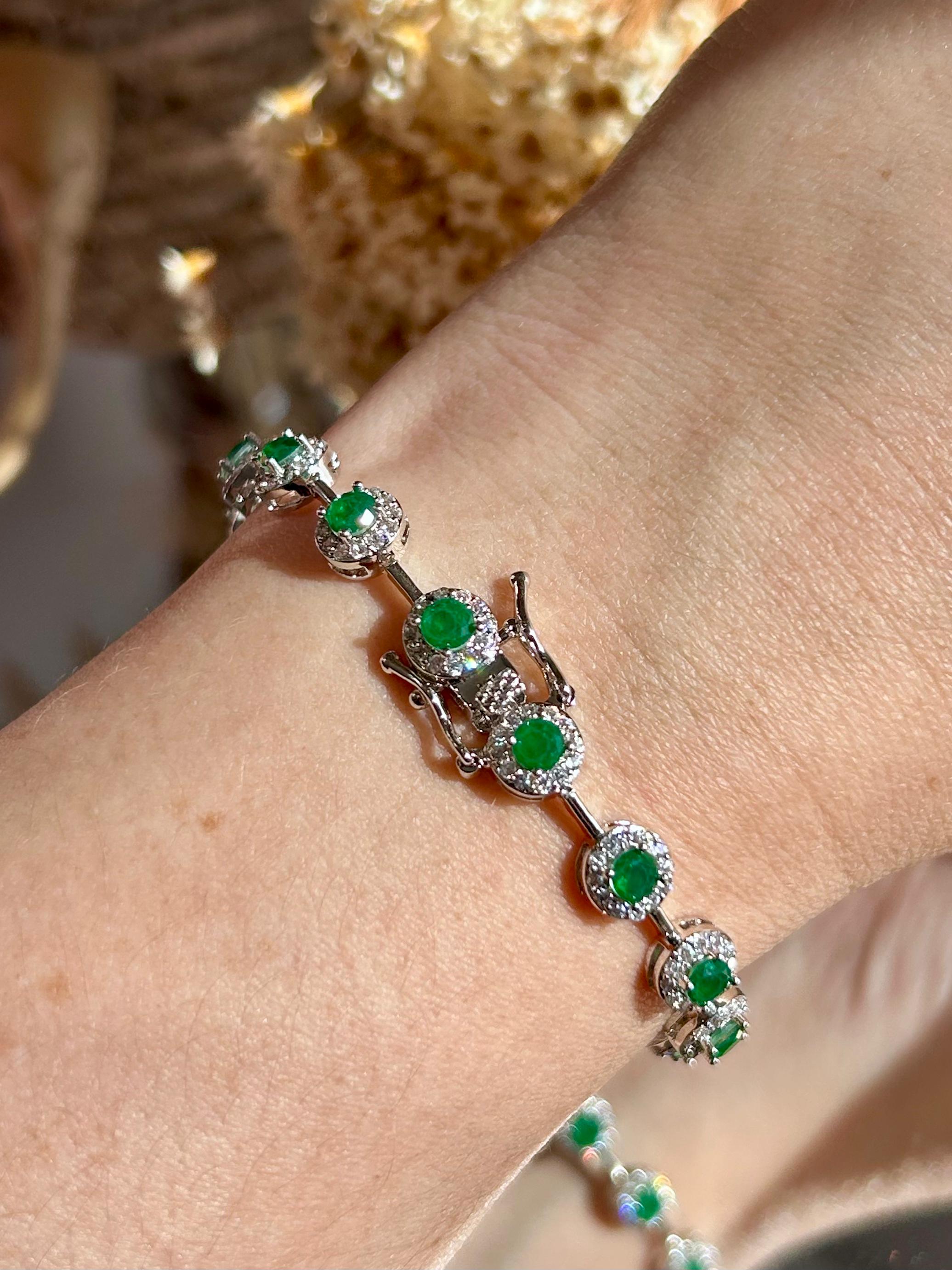 Pulseira Riviera Redonda Verde Esmeralda