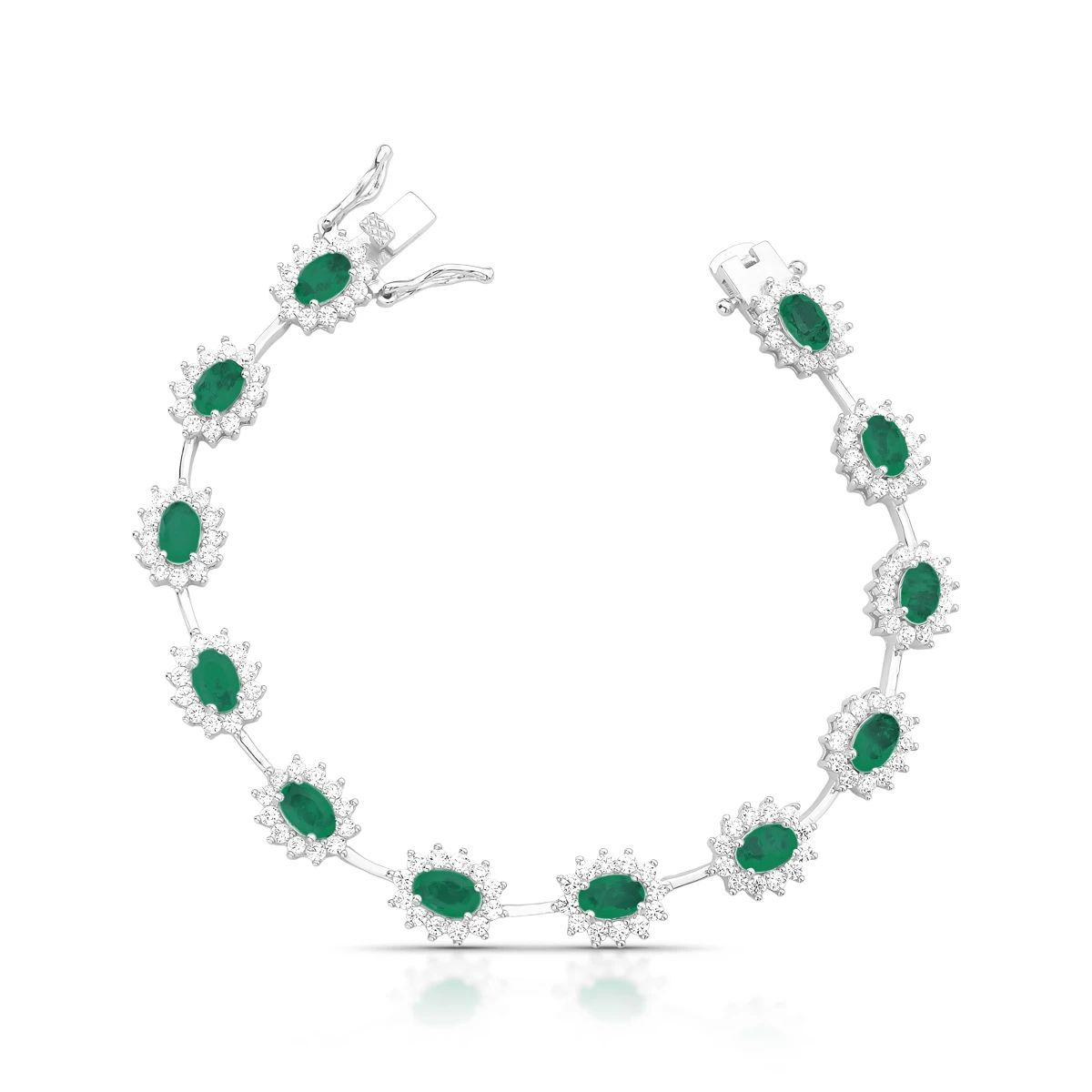 Pulseira Riviera Pedro Oval Verde Esmeralda