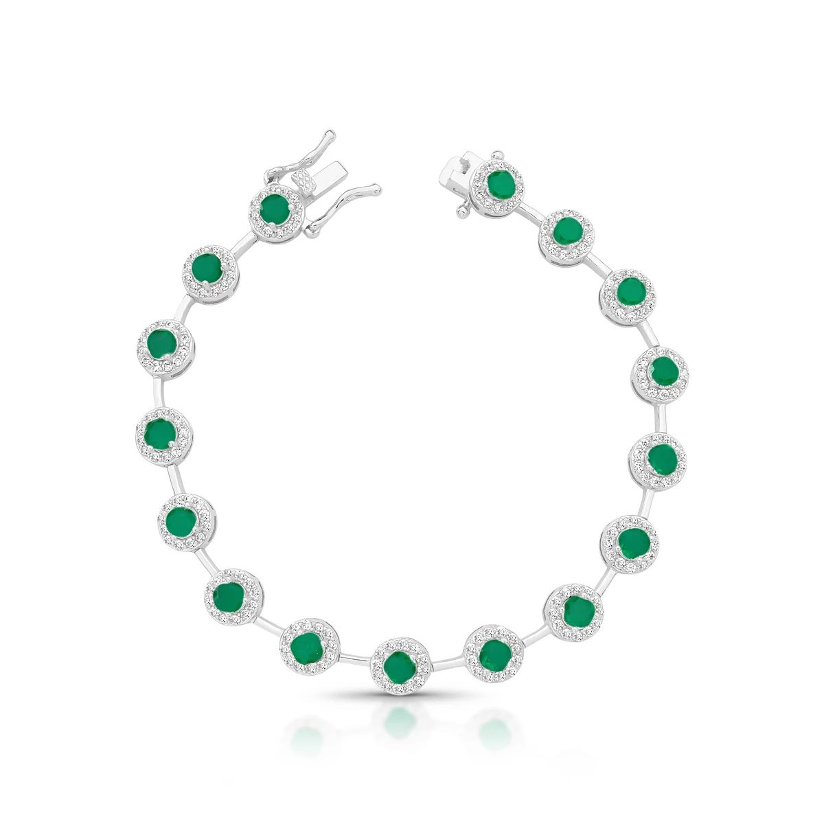 Pulseira Riviera Redonda Verde Esmeralda