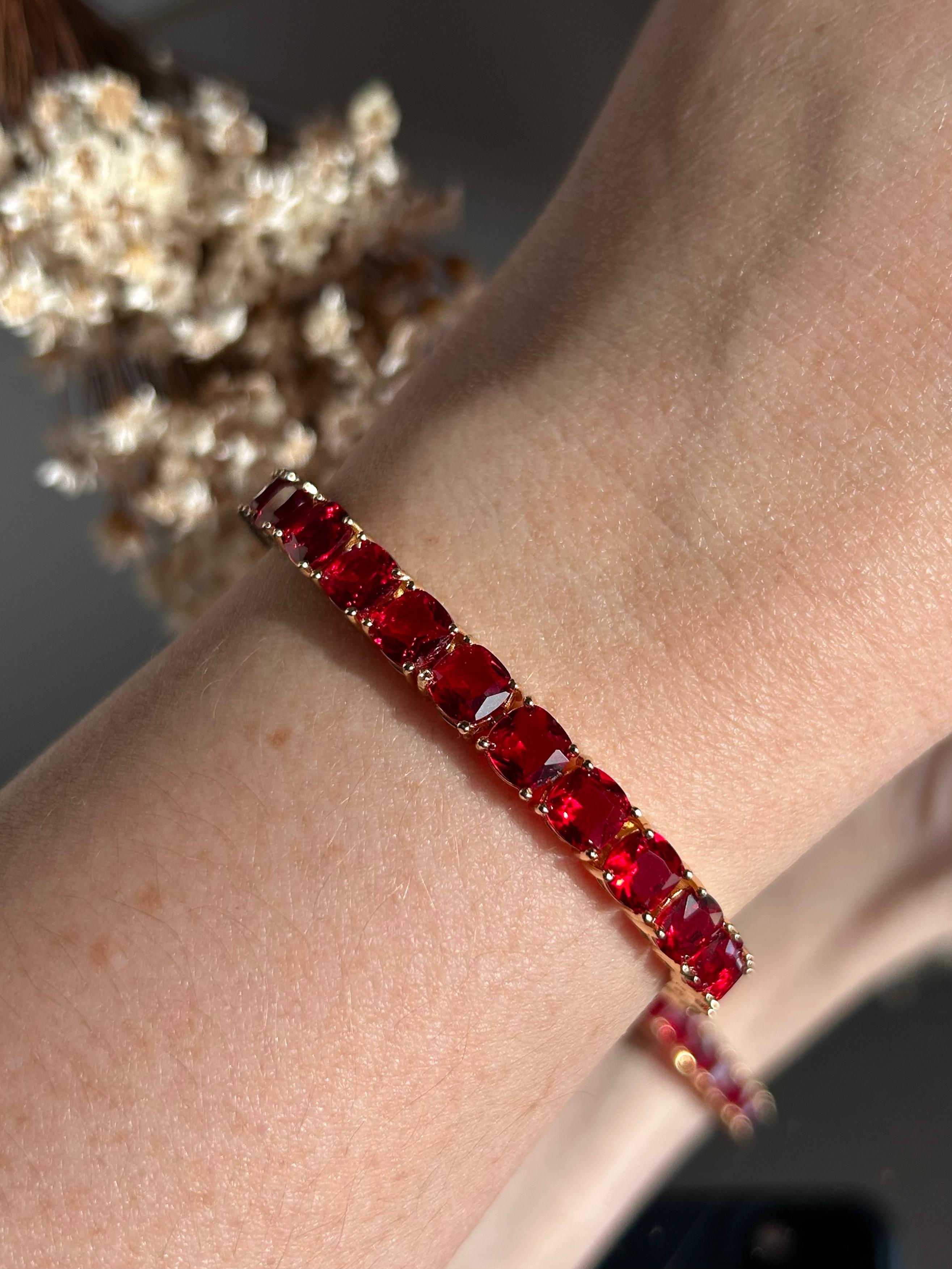 Pulseira Riviera Square Rubi