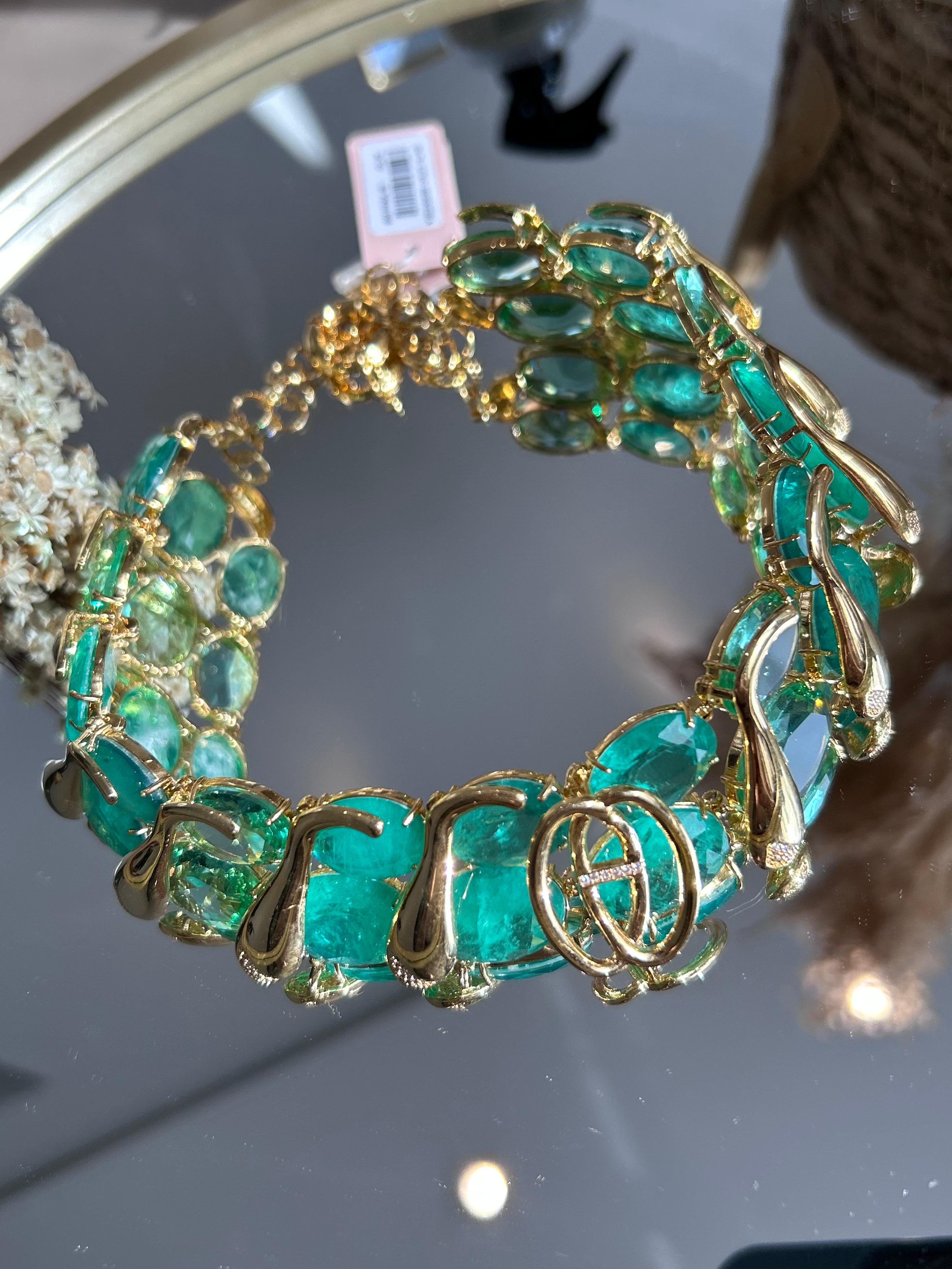 Choker Turmalinda e Greenery