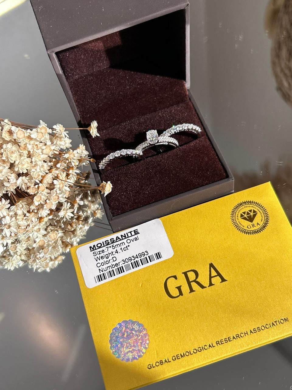 Anel Trio Glam Moissanite 1 ct