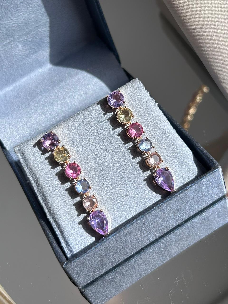 Conjunto Brinco e Colar Gravata Candy Collors