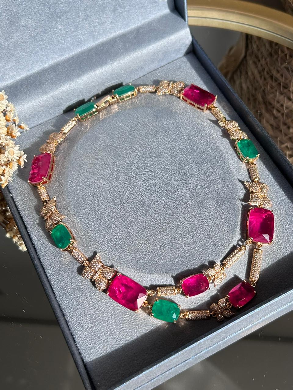 Conjunto Butterfly Pink e Turmalina