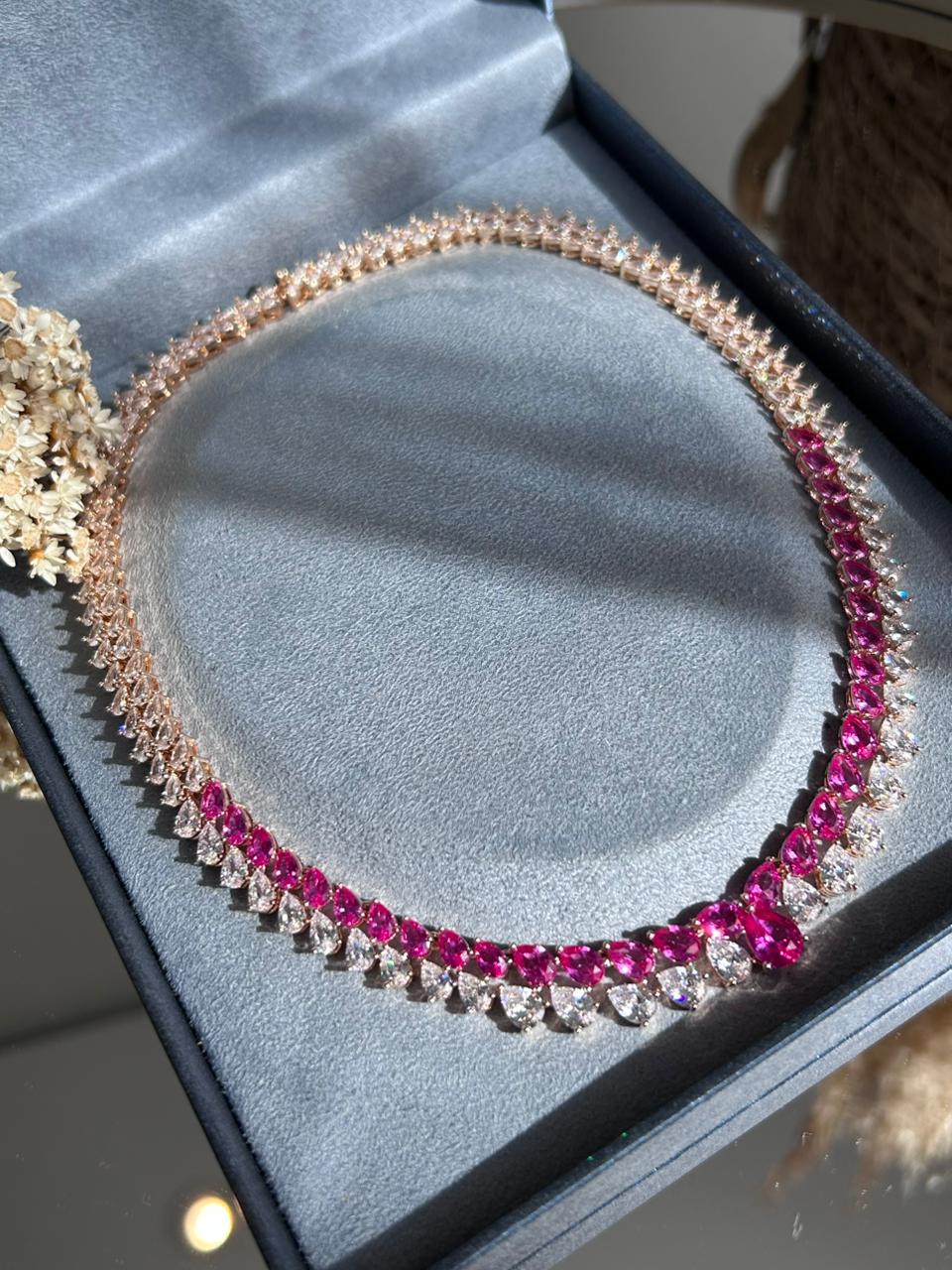 Riviera Dupla Gotas Safira Rosa/Pink