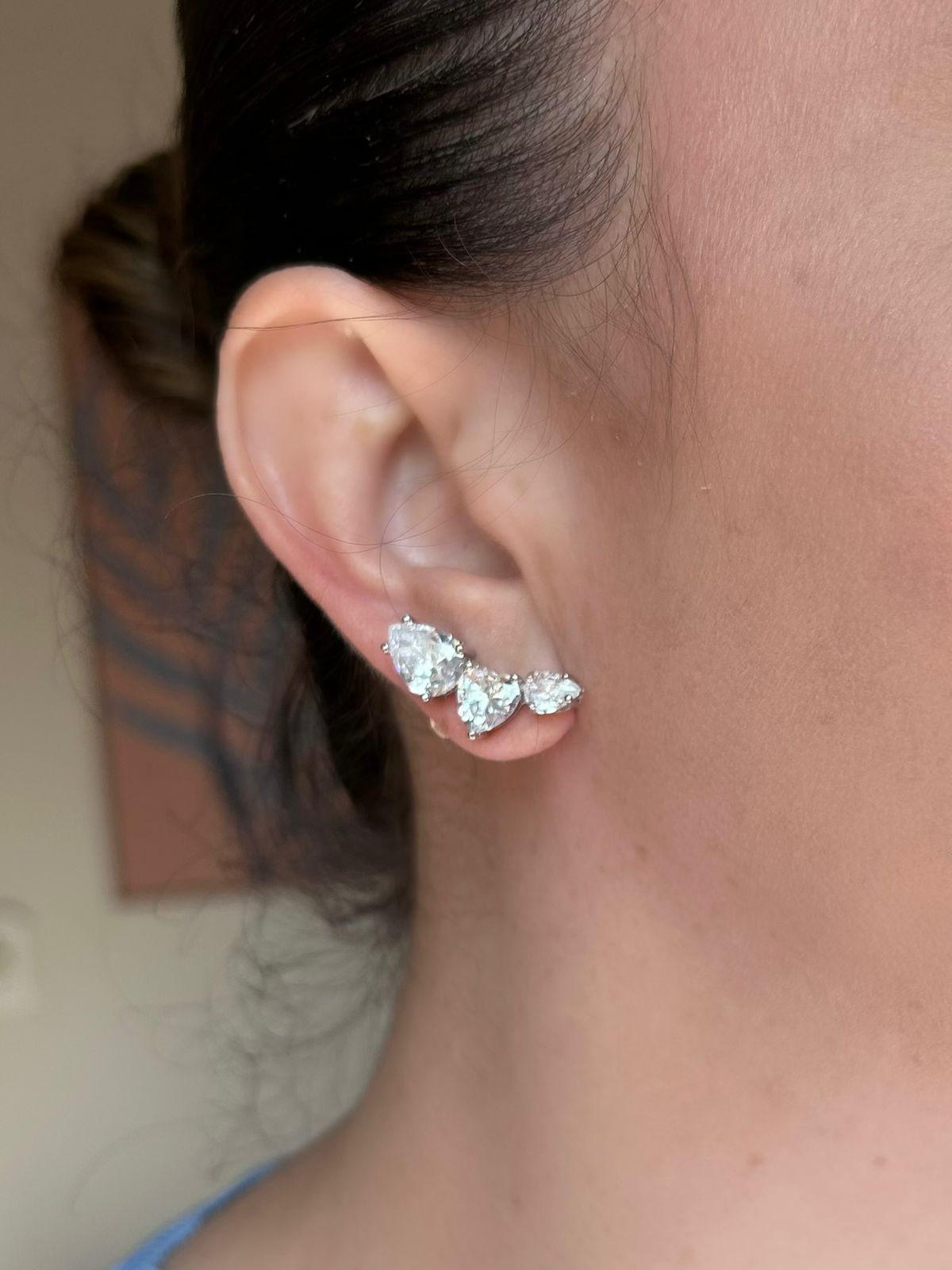 Brinco EarCuff 3 Pedras