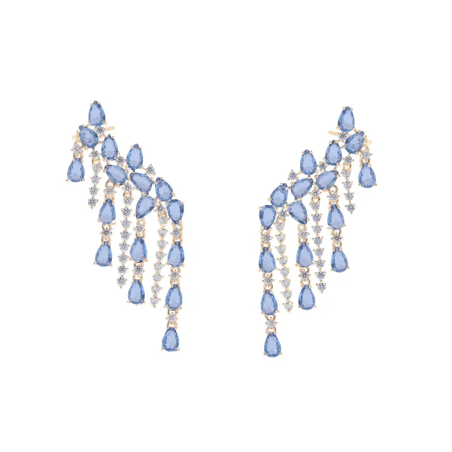 Brinco EarCuff Franjas Tanzanita