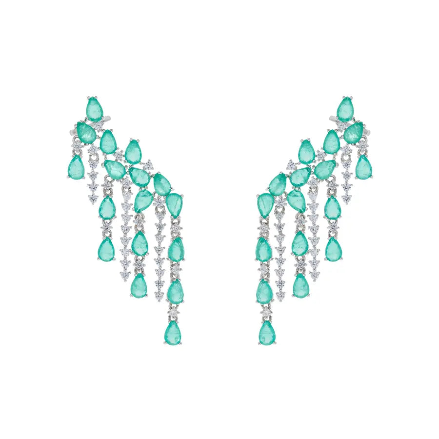 Brinco EarCuff Franjas Turmalina