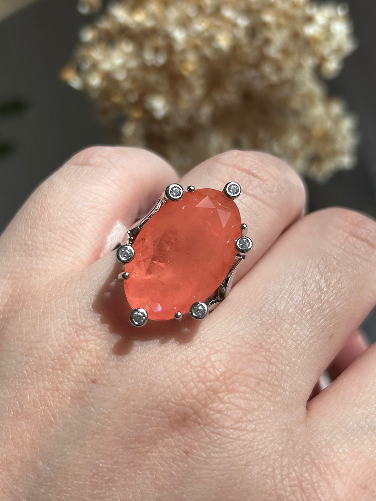 Anel Oval Tangerina