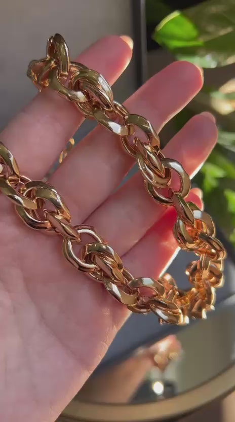 Colar Multi Elos Dourados