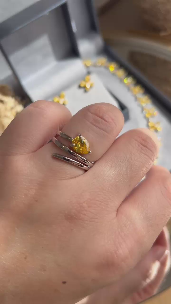 Conjunto Brinco e Colar Butterfly Fancy Yellow