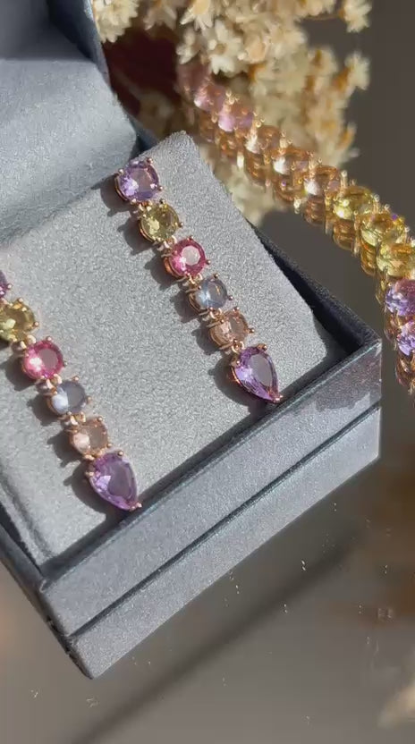 Conjunto Brinco e Colar Gravata Candy Collors