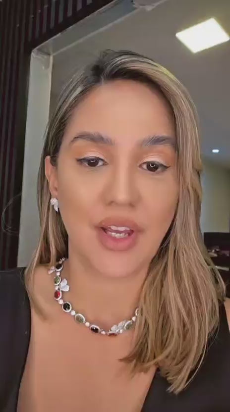 Conjunto Brinco e Colar Bruna