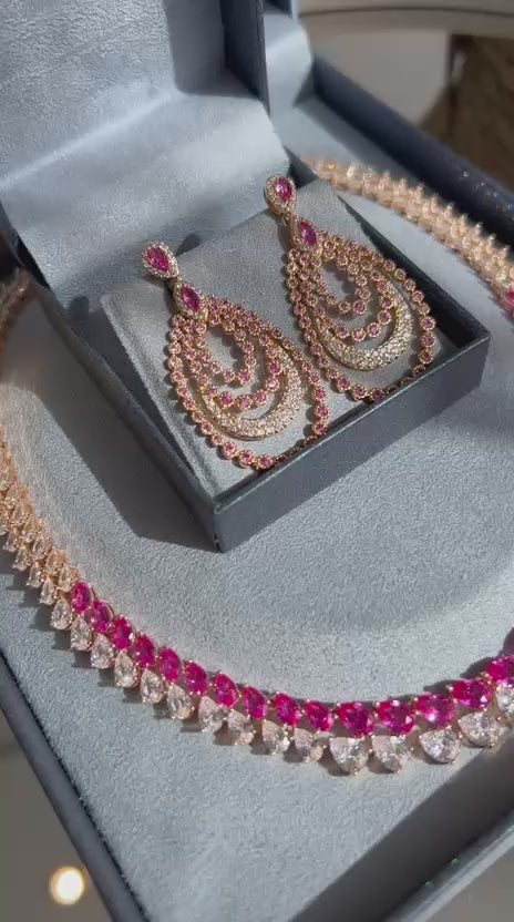 Riviera Dupla Gotas Safira Rosa/Pink