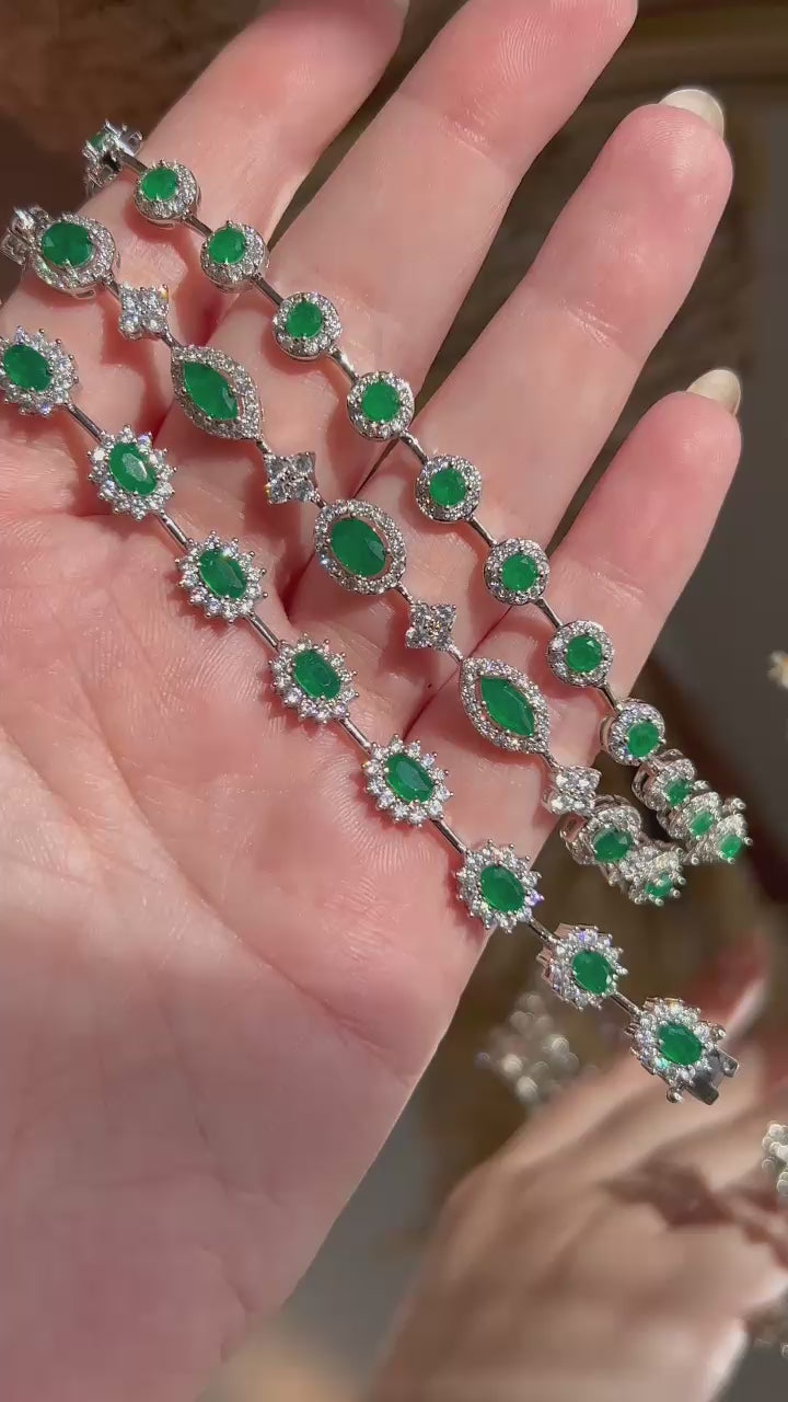 Pulseira Riviera Redonda Verde Esmeralda