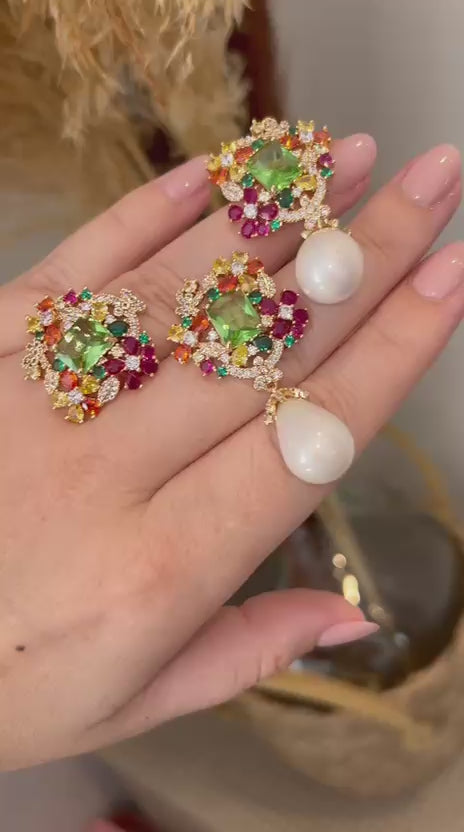 Conjunto Brinco e Anel Bárbara