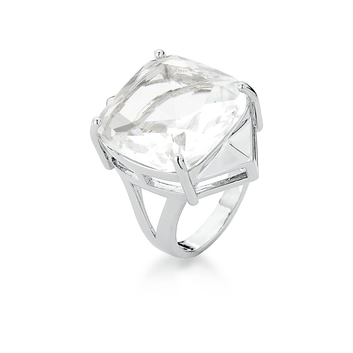 Anel Cristal Quadrado