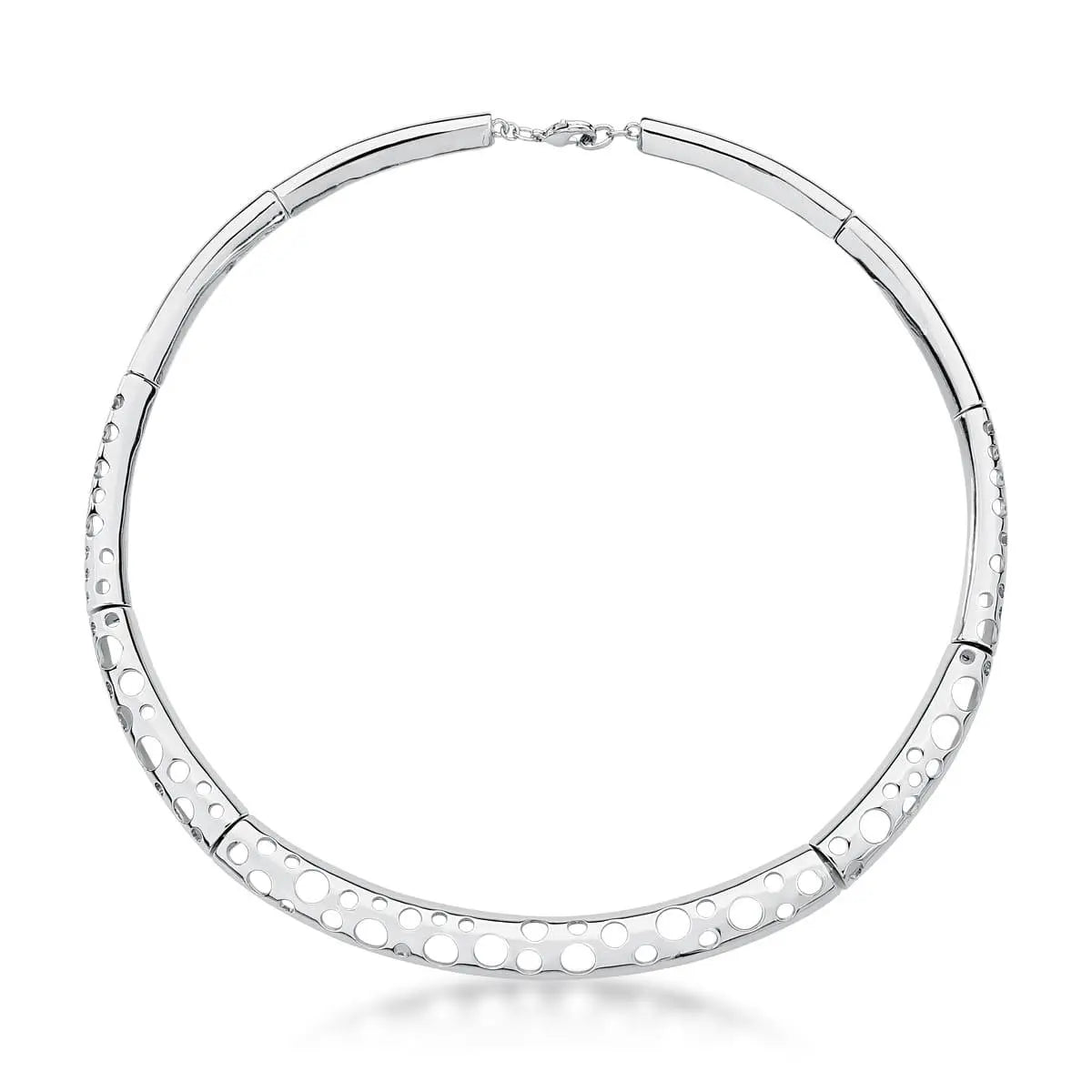 Gargantilha Lisa com Circulos VAzados