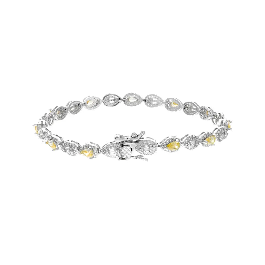 Pulseria Riviera Gotas Fancy Yellow