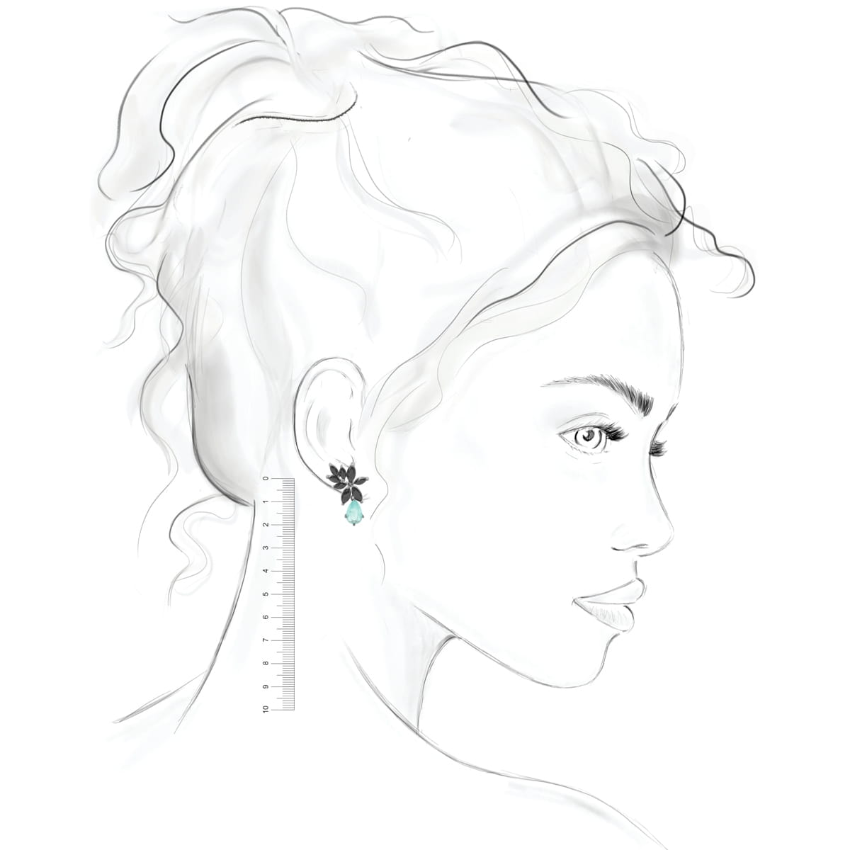 EarCuff Navetes Gota Turmalina