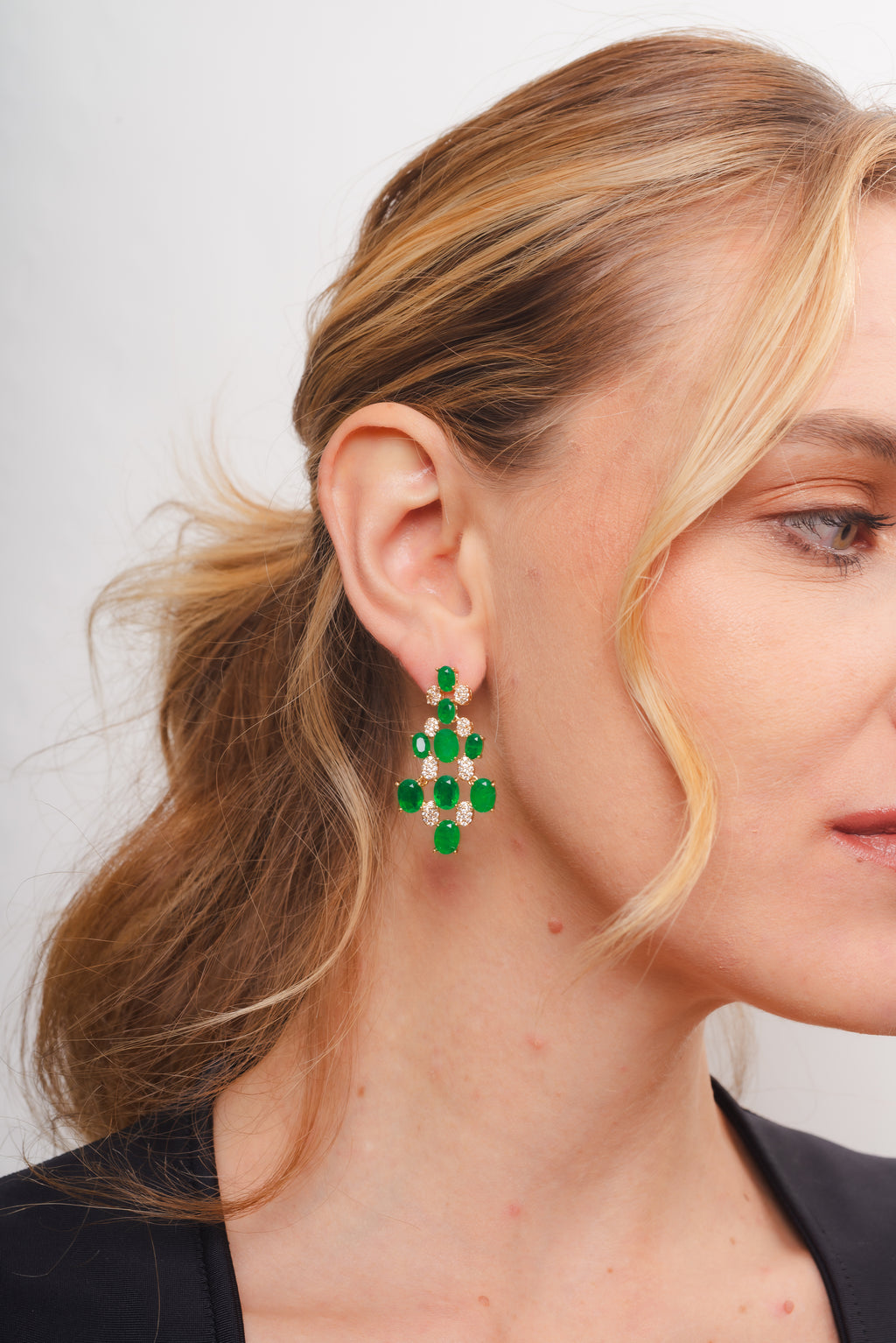Brinco Romena Verde Esmeralda