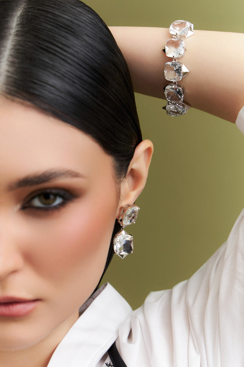 Pulseira Cristal Quadrado