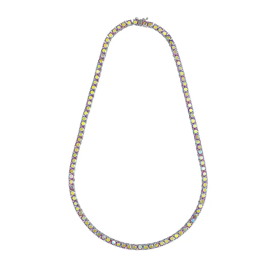 Colar Riviera AB Rhodolite Holografica