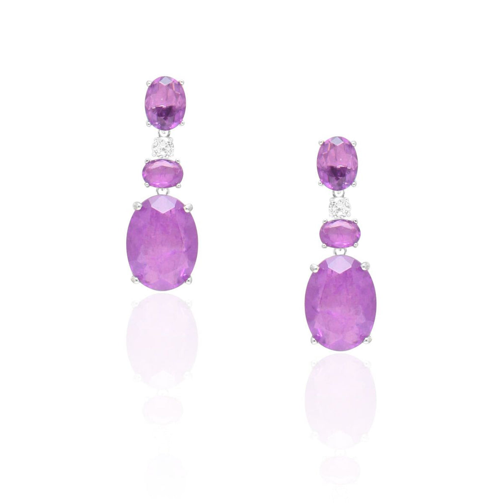 Brinco Pedras Ovais Ultra Violet