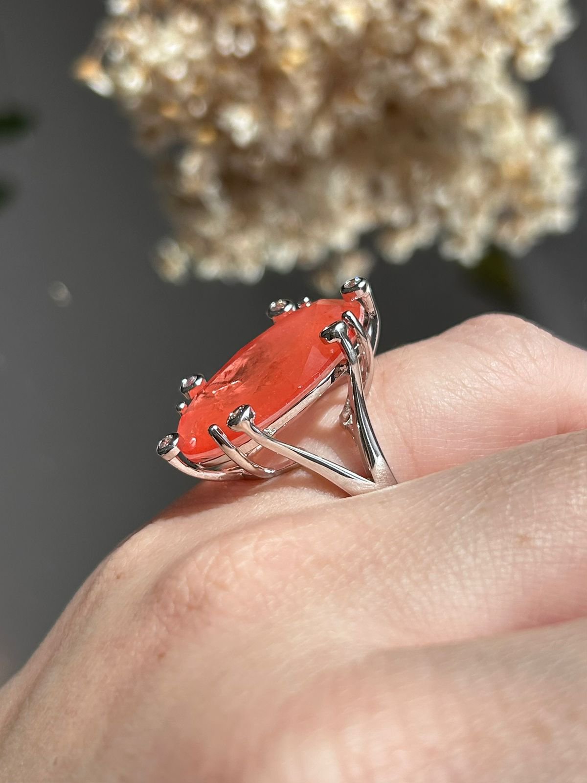 Anel Oval Tangerina