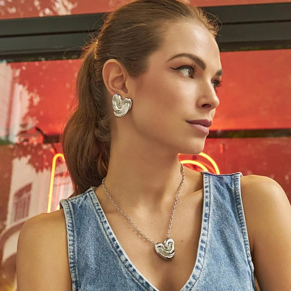 Brinco Coração Nó