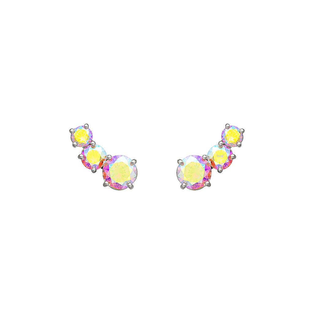 Brinco Earcuff Trio Redondo AB Rhodolite