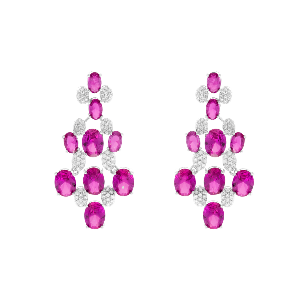 Brinco Romena Safira Rosa