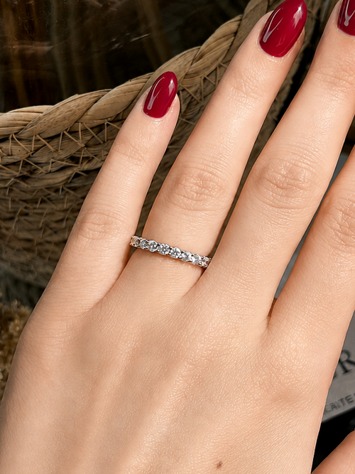 Aliança Inteira 3mm Moissanite