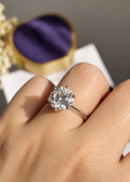 Anel Solitário Moissanite 11mm e 5ct