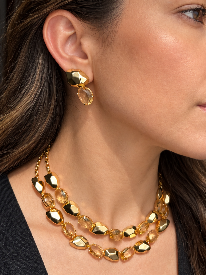 Brinco EarCuff Cristal Multifacetado