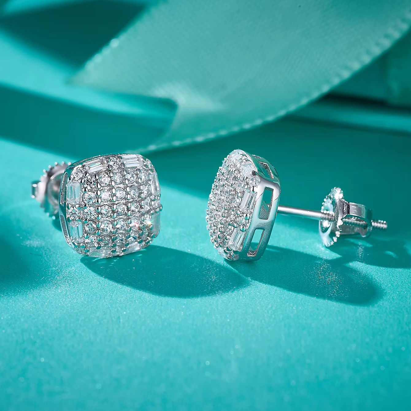 Brinco Square Baguete Moissanite 0,63CT