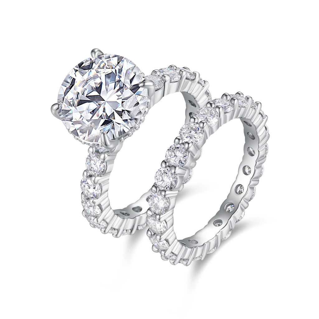 Anel Solitário Luxo Moissanite 11mm