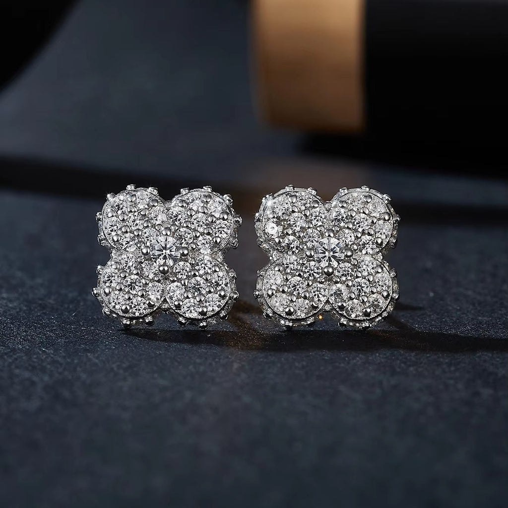 Brinco Trevo Moissanite 0,88CT