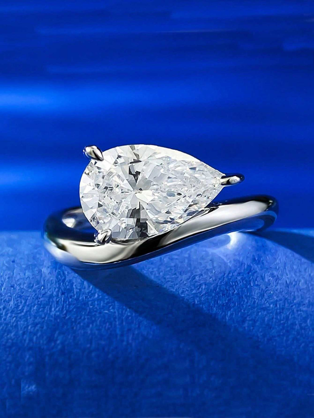 Anel Pear Moissanite 1,5ct