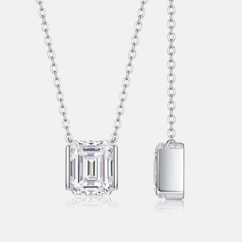 Colar Emerald Cut 9x11 5,0ct Moissanite