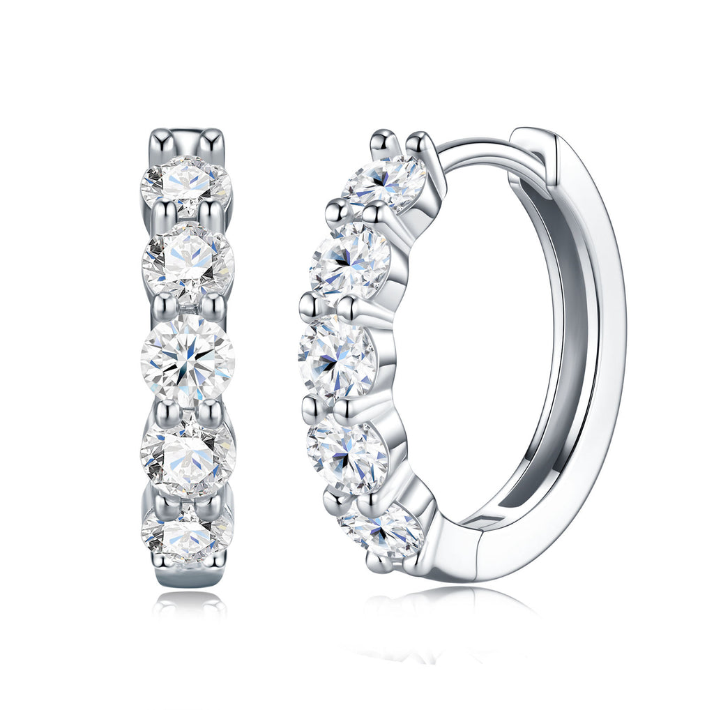 Brinco Argola Moissanite 3mm