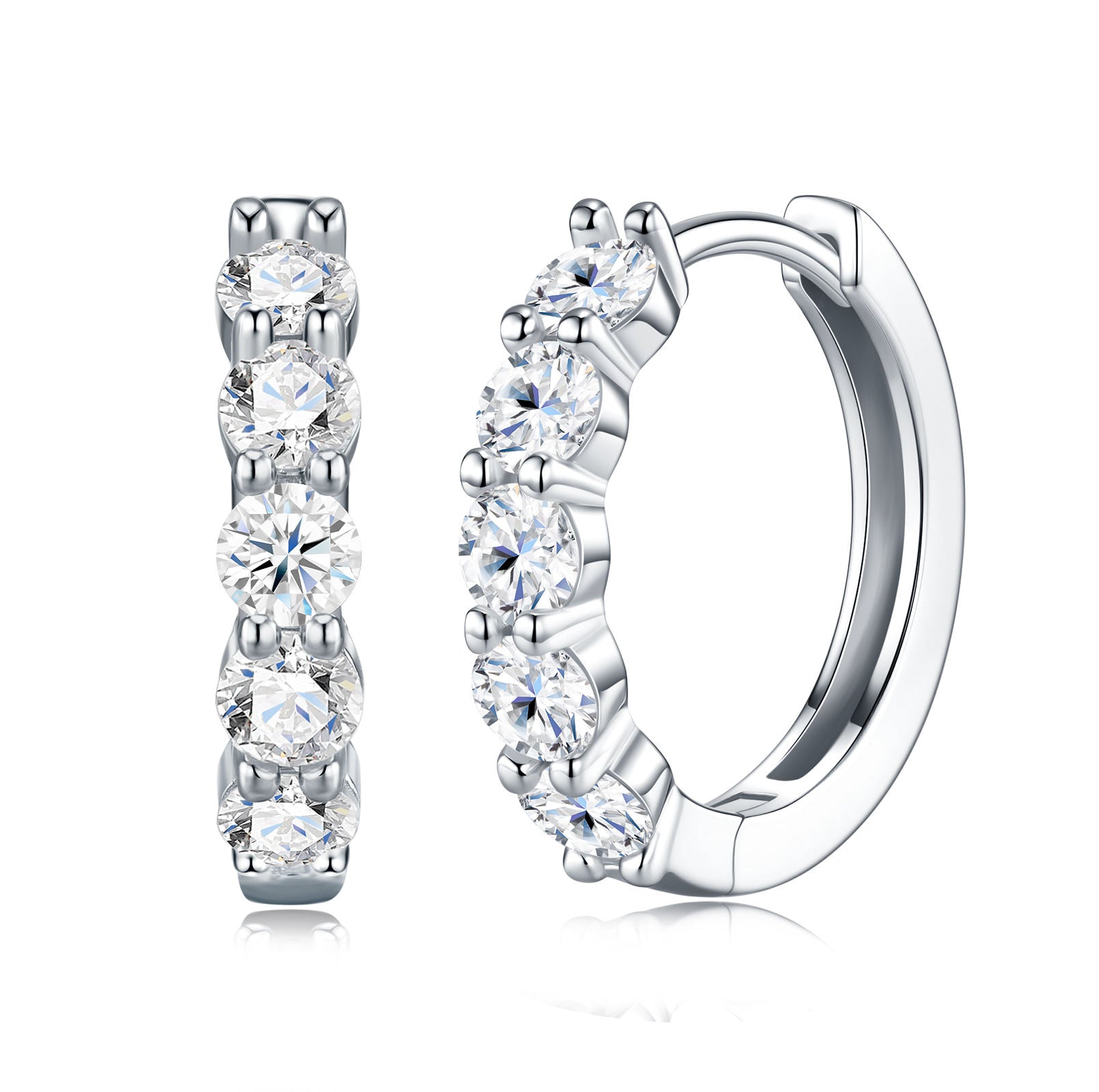 Brinco Argola Moissanite 3mm