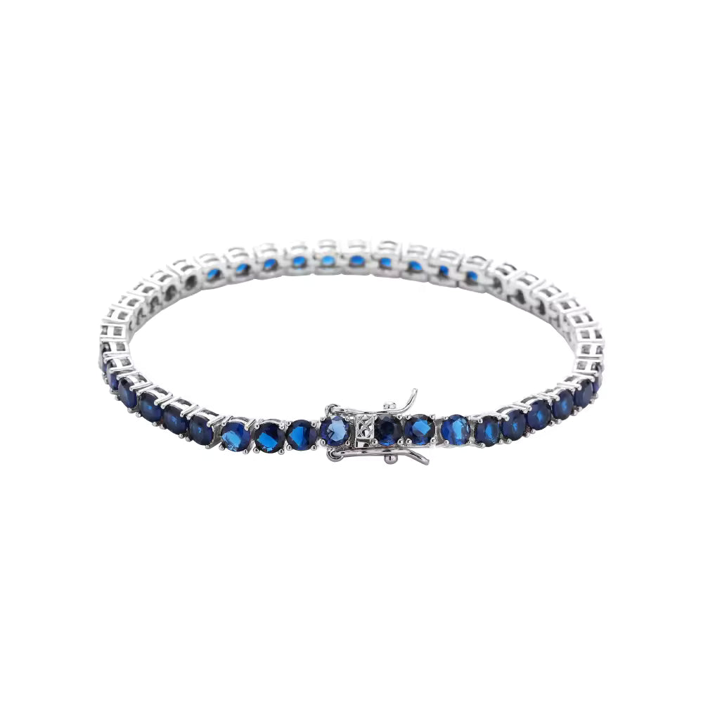 Pulseir Riviera 4mm Azul Safira